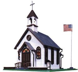Life-Like Town Church Kit Model Train Building HO Scale #1350