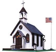 Town Church Kit Model Train Building HO Scale #1350