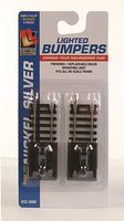 Life-Like Lighted Bumpers 2 Pack Code 100 Nickel Silver Model Train Track HO Scale #3008