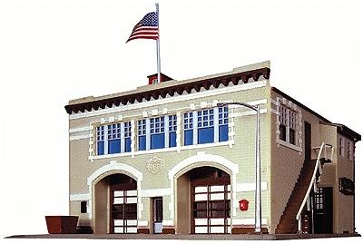 Life-Like Volunteer Fire Company Kit Model Railroad Building N Scale #7483