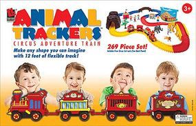 Life-Like Animal Trackers Circus Adventure Train Wooden Train Set #9105