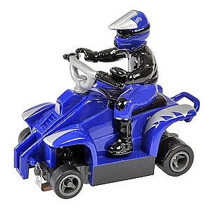 Life-Like ATV w/Rider Blu w/Slv - HO-Scale
