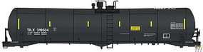 55' Trinity 30,145-Gallon Tank Car TILX #319462 (black w/conspicuity marks)