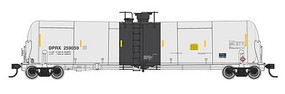 55' Trinity Modified 30,145-Gallon Tank Car - Ready to Run PBL Holdin Inc. DPRX #1 (white w/black band, conspicuity marks)