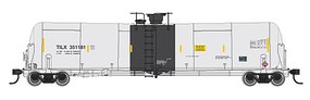 55' Trinity Modified 30,145-Gallon Tank Car - Ready to Run Trinity Industries Leasing TILX #2 (white w/black band, conspicuity marks)