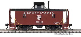 Life-Like-Proto Pennsylvania N6B Wood Cabin Car (Caboose) w/Center Cupola Pennsylvania Railroad #980015 (Tuscan, black w/Keystone in middle)
