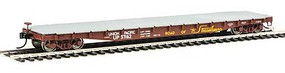 53' AAR Flatcar - Ready to Run Union Pacific(R) #57162 (Boxcar Red, yellow, white, Serves all the West Slog