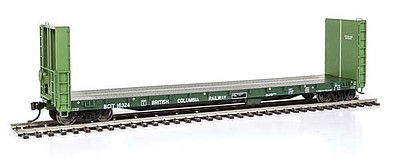 Life-Like-Proto 50 CC&F Bulkhead Flatcar - Ready to Run British Columbia Railway BCIT #16324 (two-tone green)