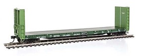 Life-Like-Proto 50' CC&F Bulkhead Flatcar Ready to Run British Columbia Railway BCIT #16324 (two-tone green)