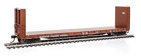 Life-Like-Proto 50' CC&F Bulkhead Flatcar Ready to Run Canadian National #603165 (brown)
