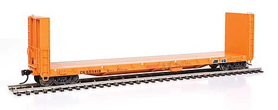 Life-Like-Proto 50 CC&F Bulkhead Flatcar - Ready to Run Canadian National #603418 (orange)