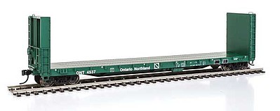 Life-Like-Proto 50 CC&F Bulkhead Flatcar - Ready to Run Ontario Northland #4537 (green)