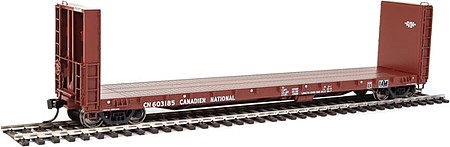 Life-Like-Proto 50 CC&F Bulkhead Flatcar - Ready to Run Canadian National #603185 (brown)