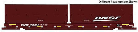 Life-Like-Proto 50 Evans Cushion Coil Car - Ready to Run BNSF Railway #534004 (Round Hood, Boxcar Red, Wedge Logo)