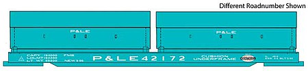 Life-Like-Proto 50 Evans Cushion Coil Car - Ready to Run New York Central P&LE #42193 (Angled Hoods, Jade Green)