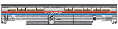Life-Like-Proto 85 Pullman-Standard Superliner I Diner Amtrak Phase III HO Scale #11031