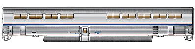 Life-Like-Proto 85 Bombardier Superliner II Diner Amtrak Phase IVb - HO Scale #11081