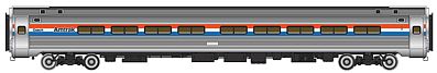 Life-Like-Proto 85 Amfleet I 84-Seat Coach Amtrak Phase III HO Scale #11203