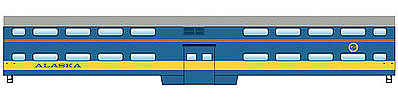 Life-Like-Proto BiLevel Coach ARR HO Scale Model Train Passenger Car #15505