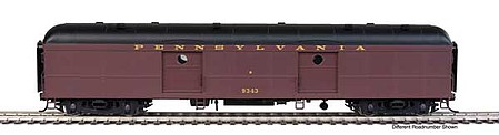 Life-Like-Proto 60 Pennsylvania Class B60b Baggage Car w/Standard Doors Pennsylvania Railroad #9353 (2/54-9/62 Scheme, Tuscan, black, Messenger Star)