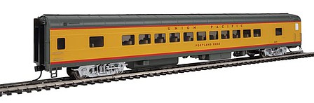 Life-Like-Proto 85 ACF 44-Seat Coach Union Pacific(R) Heritage Fleet - Ready to Run - Lighted UPP #5473 Portland Rose (Armour Yellow, gray, red)