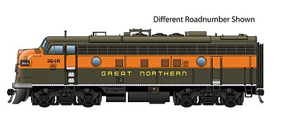 Life-Like-Proto EMD F7A Great Northern #363C HO Scale Model Train Diesel Locomotive #40707