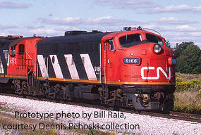 Life-Like-Proto EMD F7A-B Set Canadian National #9159, 9195 HO Scale Model Train Diesel Locomotive #40909 Life-Like-Proto EMD F7A-B Set Canadian National #9159, 9195 HO Scale Model Train Diesel Locomotive #40909
