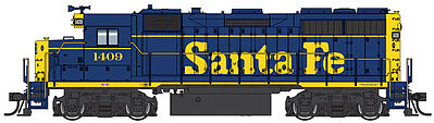Life-Like-Proto EMD GP35 Phase 2 DCC Santa Fe #1409 HO Scale Model Train Diesel Locomotive #42150