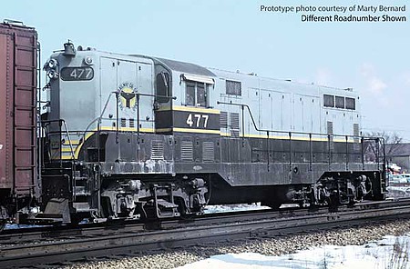 Life-Like-Proto EMD GP7 - LokSound Select DCC and Sound Belt Railway of Chicago 471 (gray, black, yellow)