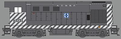 Life-Like-Proto Fairbanks-Morse H10-44 DC Santa Fe #500 HO Scale Model Train Diesel Locomotive #47824