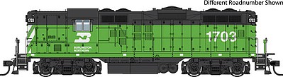 Life-Like-Proto EMD GP9 - Standard DC Burlington Northern #1703 (Cascade Green, black, white)
