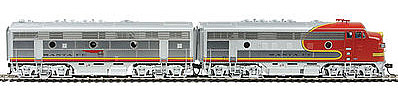 Life-Like-Proto EMD F7A-B Set 36 Dynamic Fan Santa Fe HO Scale Model Train Diesel Locomotive #47900