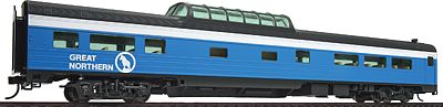 Life-Like-Proto 85 Budd 46-Seat Vista Dome Coach Great Northern HO Scale Model Train Passenger Car #9077