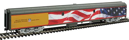 Life-Like-Proto 85 ACF Baggage Car - Ready to Run Union Pacific(R) Heritage Series UPP 5769 (Armour Yellow, gray, US Flag)