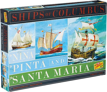 Lindberg Nina, Pinta & Santa Maria Sailing Ships (3 Kits) Plastic Model Sailing Ship Kit 1/144 #223