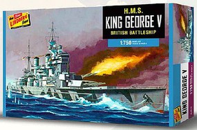 Lindberg HMS King George V Plastic Model Military Ship Kit 1/750 Scale #447