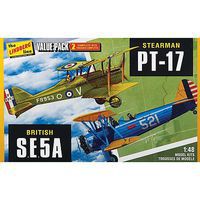 Lindberg Stearman PT-17 & British S.E.5.A. Plastic Model Airplane Kit 1/48 Scale #510 Lindberg Stearman PT-17 & British S.E.5.A. Plastic Model Airplane Kit 1/48 Scale #510