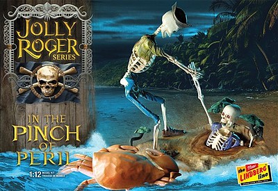 Lindberg Jolly Roger in the Pinch of Peril Skeletons & Quicksand Plastic Model Kit 1/12 Scale #612