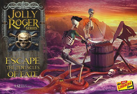 Lindberg Jolly Roger Escape the Tentacles of Fate Diorama Plastic Model Diorama Kit 1/12 Scale #615