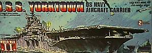 Lindberg USS Yorktown Military Aircraft Carrier Plastic Model Military Ship Kit 1/525 Scale #70826