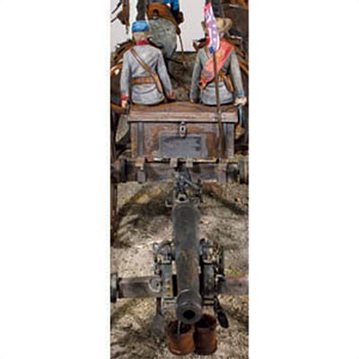 Lindberg Confederate Horsedrawn Artillery (3) Plastic Model Military Figure Kit 1/16 Scale #c70349