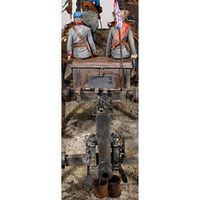 Lindberg Confederate Horsedrawn Artillery (3) Plastic Model Military Figure Kit 1/16 Scale #c70349