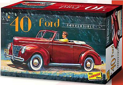 Vintage Lindberg 1940 Ford  Convertible 1:32 Scale Plastic Model Boxed Sealed 