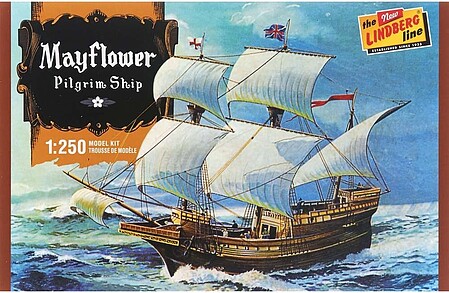 Lindberg Mayflower Plastic Model Sailing Ship Kit 1/250 Scale #hl215-12