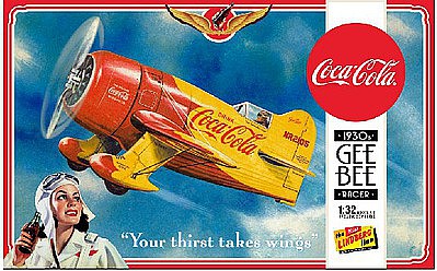 Lindberg Coca Cola Gee Bee Racer Plastic Model Airplane Kit 1/32 Scale #hl515-12