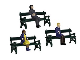 Lionel Sitting People with Benches O Scale Model Railroad Figures #1930190