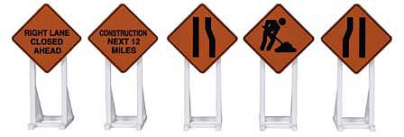 Lionel Construction Signs 5-pack