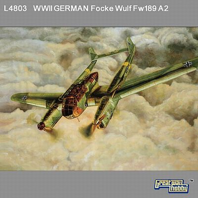 Lion-Roar WWII German Fw189A2 Fighter Plastic Model Aircraft Kit 1/48 Scale #4803