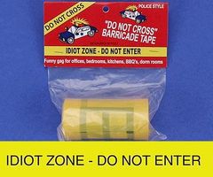 Idiot Zone Do Not Enter Barricade Prank Tape Novelty Toy #10031