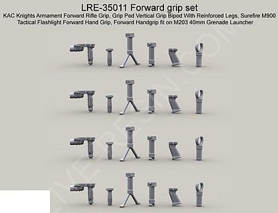 Live-Resin 1/35 Forward Gun Grip Set (4 each of 5 diff)